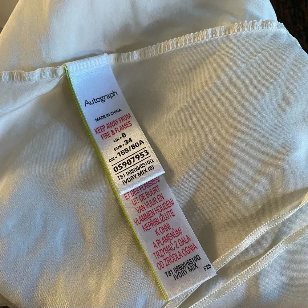 autograph clothing ivory lace trim slip top - Picture 11 of 14